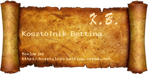 Kosztolnik Bettina névjegykártya