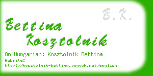 bettina kosztolnik business card